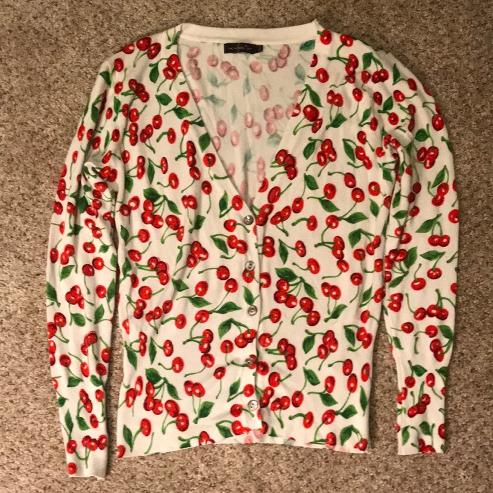 Cherry Patterned Cardigan